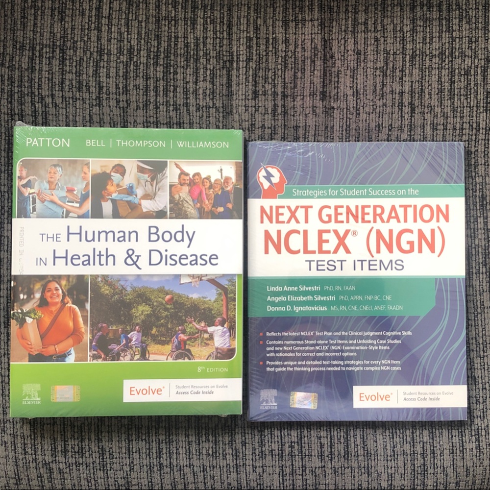 REVOLVE Health and NCLEX Test Prep Book Set - Green and Blue Covers